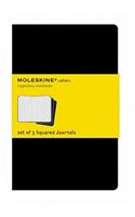 Moleskine Squared Cahier - Black Cover (3 Set)