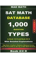 2018 New SAT Math Book 2-2 D Database (Mad Math Test Preparation)