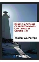 Israel's Account of the Beginnings