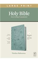 NLT Large Print Thinline Reference Bible, Filament Enabled Edition (Red Letter, Leatherlike, Floral/Teal)