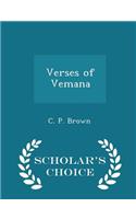 Verses of Vemana - Scholar's Choice Edition