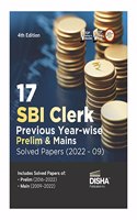 17 SBI Clerk Prelim & Mains Previous Year-wise Solved Papers (2022 - 2009) 4th Edition