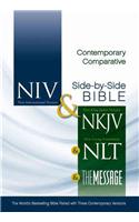 NIV, NKJV, NLT, The Message, Contemporary Comparative Study Side-by-Side Bible, Hardcover