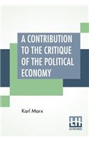 Contribution To The Critique Of The Political Economy