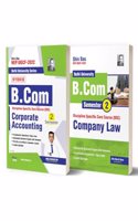 Shivdas BCom Prog Semester 2 Corporate Accounting Company Law (Pack of 2) Solved 10 years PYQs based on NEP UGCF 2022