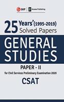 25 Years Solved Papers 1995-2019 General Studies Paper II CSAT for Civil Services Preliminary Examination 2020