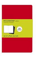 Moleskine Plain Cahier - Red Cover (3 Set)