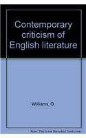 Contemporary Criticism of English Literature