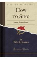 How to Sing