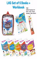 LKG books for kids CBSE 244 pages + LKG Activity Worksheets 120 pages (Alphabets, Writing, Maths, GK or EVS, Colouring + Worksheets) 4-6 Years + Free BEN10 School Bag