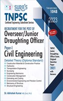 SURA`S TNPSC Overseer Junior Draughting Officer Paper I Civil Engineering Exam Book English Medium - Latest Updated Edition 2023