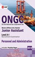 ONGC (Oil and Natural Gas Corporation Ltd.)2019 - Junior Assistant Level A-I - Personnel and Administration