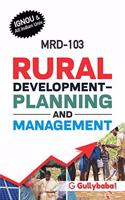 MRD103 Rural Development Planning And Management(IGNOU Help Books for MRD-103 in English Medium)