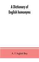 A dictionary of English homonyms